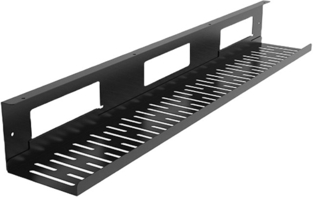 FlexiSpot Schreibtisch Kabelkanal aus Metall in Schwarz, B/T/H: 80 x 12 x 10 cm - Bild 1