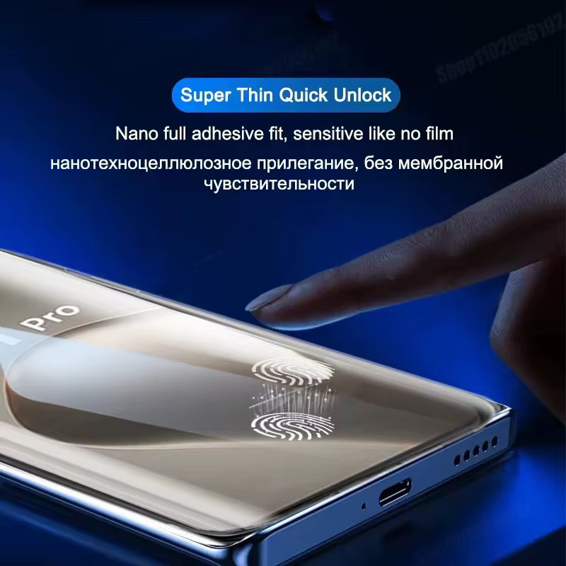 3er-Pack Hydrogel-Displayschutzfolie für Xiaomi Redmi Note 12 Plus 5G, 11S, 10S, 10, 9, 8 Pro, 10C, 9A, transparent - Bild 2