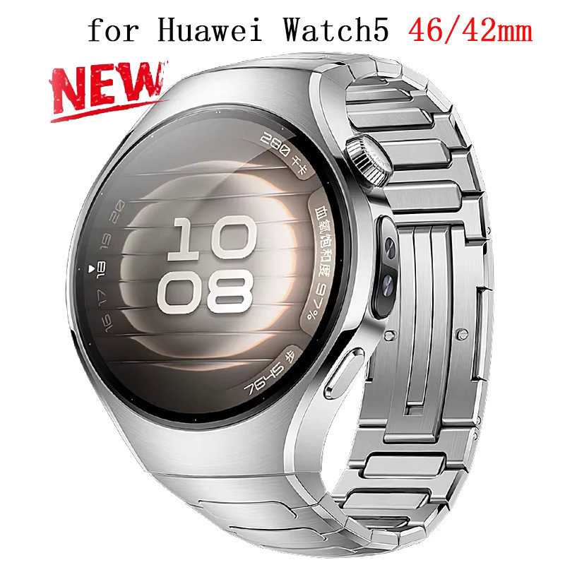 OAKCHARM Uhrenarmband Titan, Edelstahl, Huawei Watch 5 46 mm 42 mm, Unisex - Bild 2