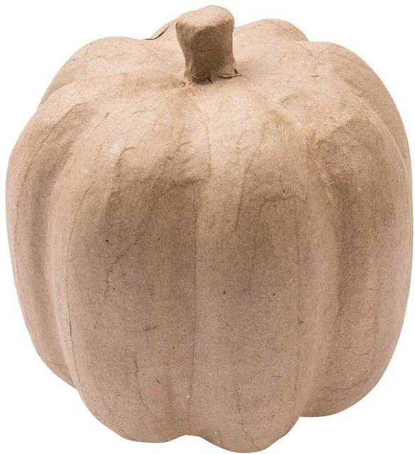 Rico Design Kürbis aus Pappmaché in Natur für Herbst und Halloween, B: 15 cm, H: 15 cm - Bild 1