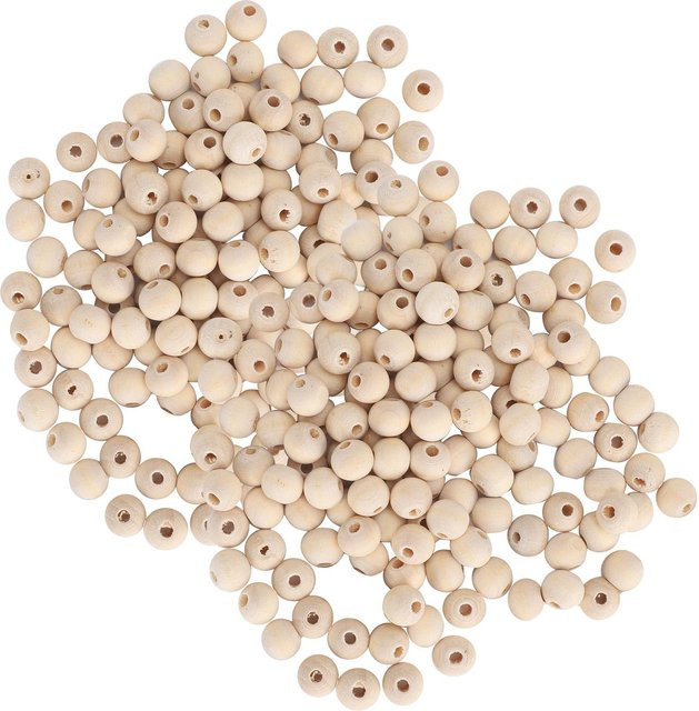 Holzperlen Rund, beige, Unisex - Bild 1