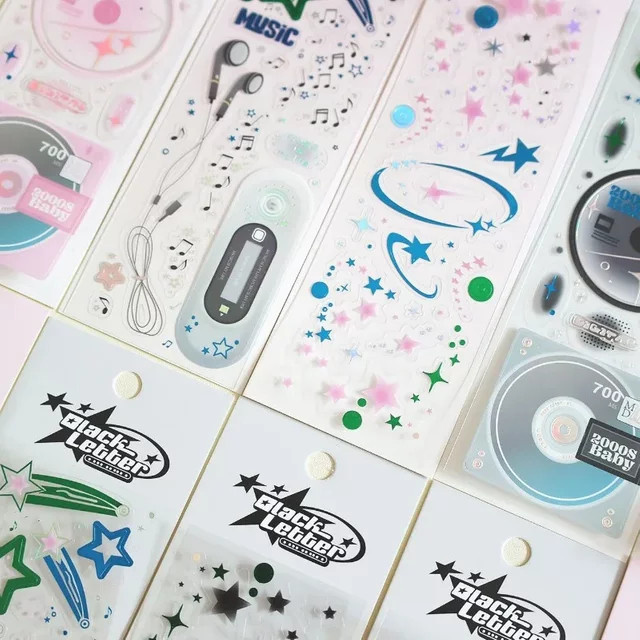Koreanische Musik Serie Laser Guka Aufkleber in Multicolour für DIY Deko und Sammelalben - Bild 1
