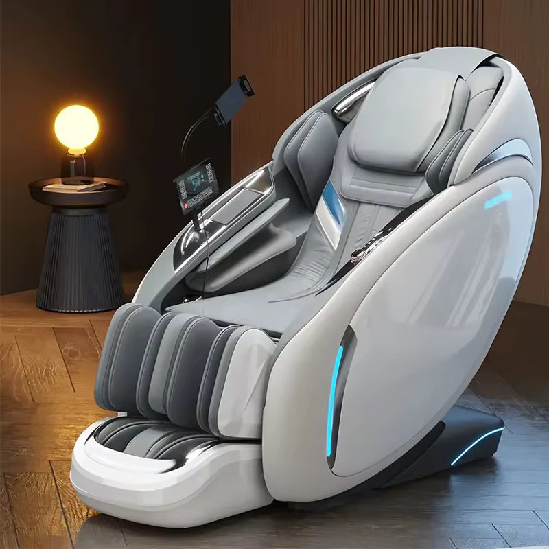 FULANG Massagesessel mit Ganzkörpermassage, elektrischer Heizung und Sprachsteuerung in Weiß - Bild 1