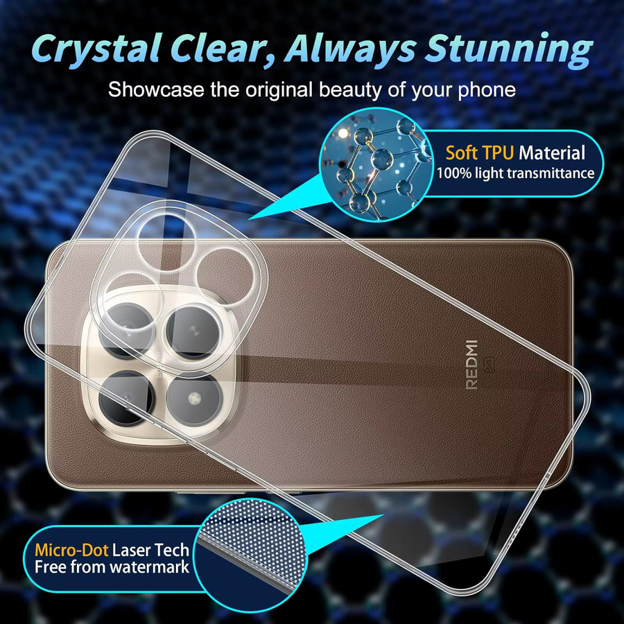 Transparente Ultra Dünne TPU Handyhülle mit Kameraschutz für Xiaomi Redmi Note 15 Pro Plus und POCO M8 4G 5G - Bild 2