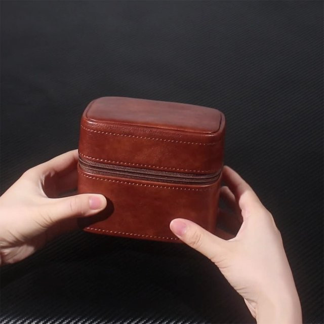 OAKCHARM Uhrenbox Organizer, Rindsleder, Vintage - Bild 1