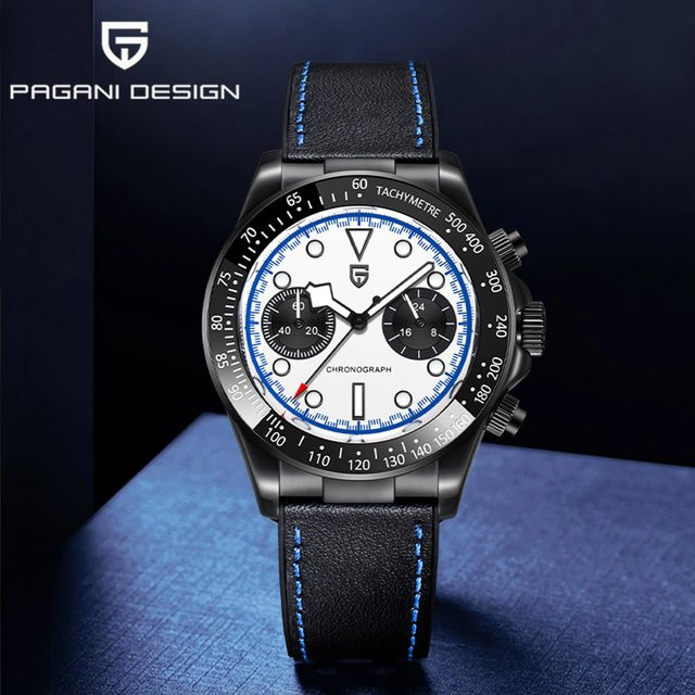 Pagani Design Chronograph, Quarz, Edelstahl, Schwarz, Herren - Bild 1