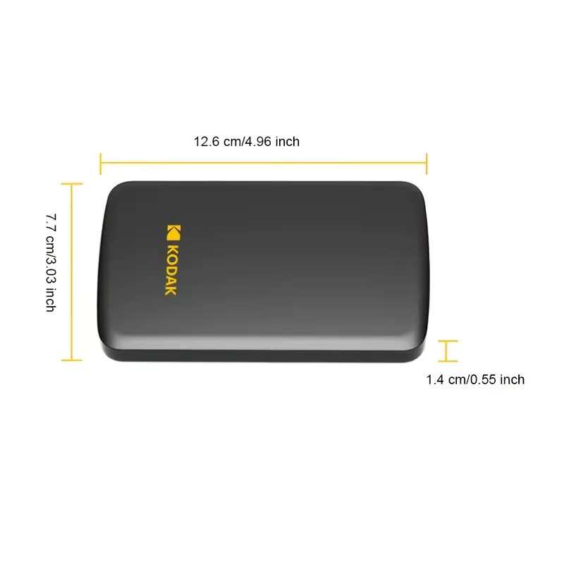 Kodak P150 Externe Festplatte 1 TB, 2,5 Zoll HDD mit USB 3.0 und USB-C, Schwarz - Bild 3
