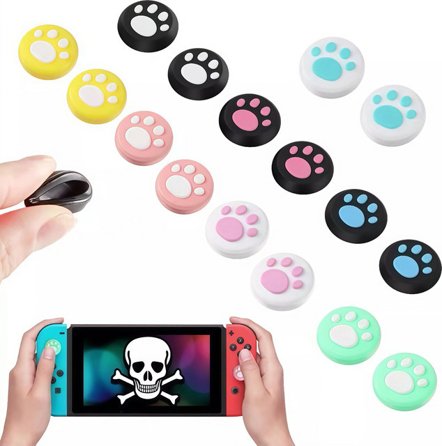 Nintendo Switch 2 Silikonkappe mit Love Cat Design Party Rocker Set in Grün und Multicolour - Bild 1
