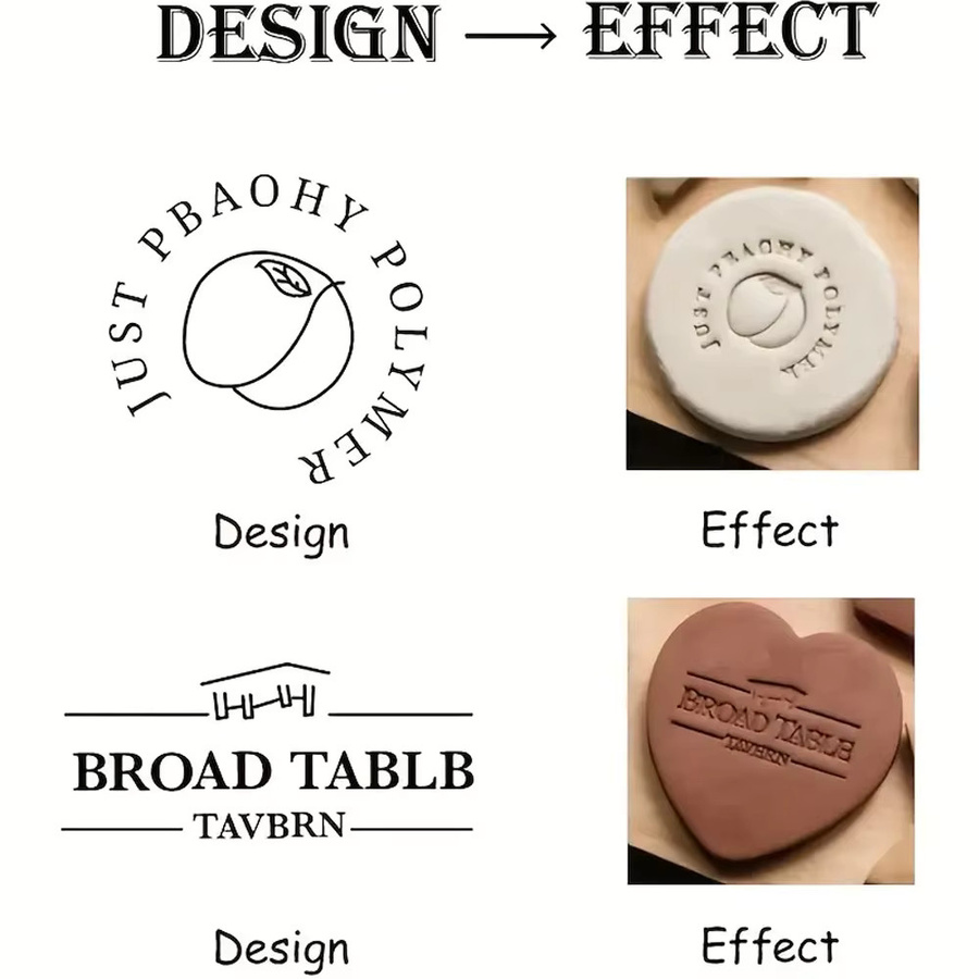 Personalisierter Töpferstempel aus Messing für Ton mit individuellem Logo-Design, Durchmesser: 25 mm, 30 mm, 40 mm oder 50 mm - Bild 4