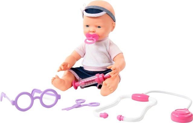Polesie Fröhliches Baby Puppe mit Schnuller & Doktorset ab 3 Jahren - Bild 1