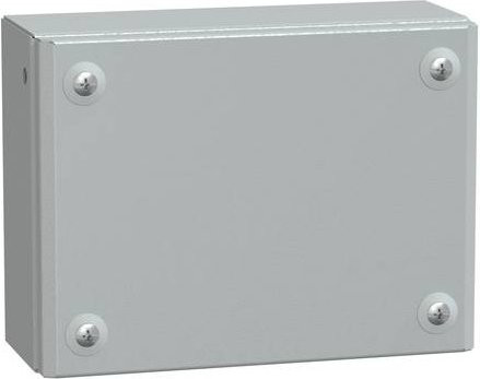 Schneider Electric Spacial SBM Flaches Stahlgehäuse, Farbe: Grau, H x B x T: 20,0 x 15,0 x 8,0 cm, IP66 IK10 - Bild 1