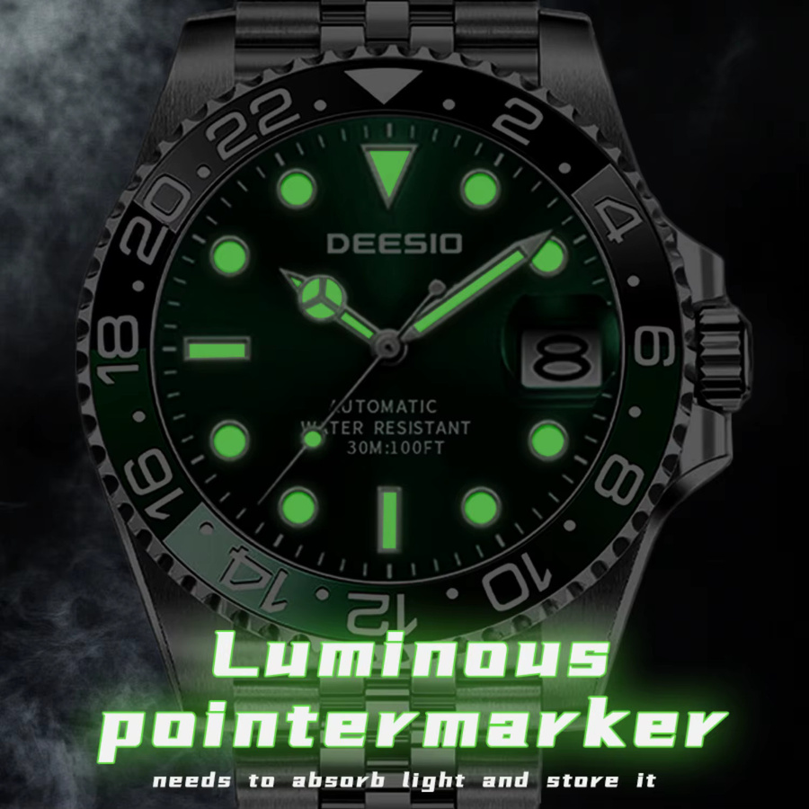 Deesio Armbanduhr Automatik, Edelstahl, Silber, Herren - Bild 4