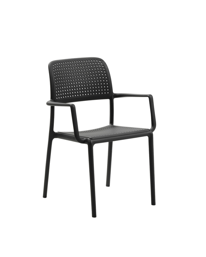 Nardi Bora Armlehnstuhl aus Kunststoff in mattem Blau oder Schwarz für den Garten - Bild 2