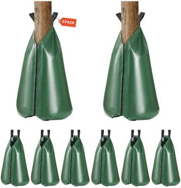 VEVOR Baumbewässerungssack Set, 8 Stück, 75 Liter, wiederauffüllbare Tröpfchenbewässerung für Jungbäume mit Reißverschluss zur gezielten Wurzelbewässerung - Bild 1