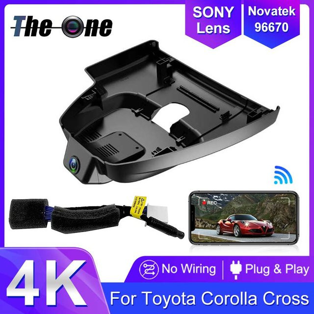 HESHECAM Dash Cam für Toyota Corolla Kreuz 2023-2026, Auto Kamera Recorder mit WIFI und DVR Funktion, Schwarz - Bild 1