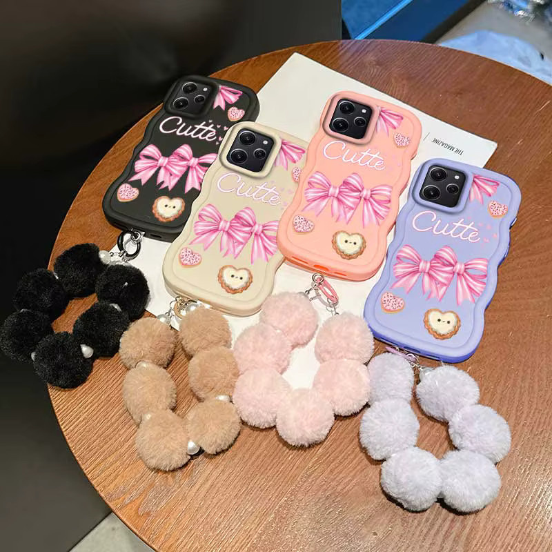 Flexible Xiaomi Handyhülle mit Trageschlaufe für Redmi Note 12R, Redmi 14, 12, 11, 10, 9 und i13 in Pink - Bild 1