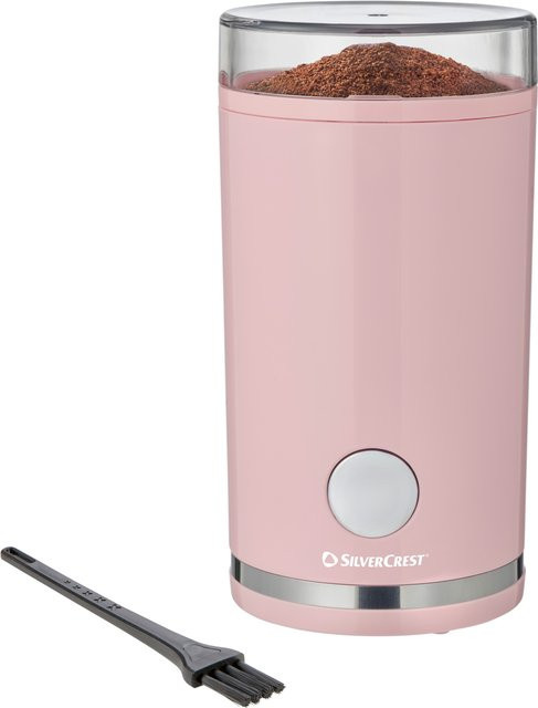 SILVERCREST Elektrische Kaffeemühle SKME 180 D1 mit Edelstahlmesser in Pink - Bild 1