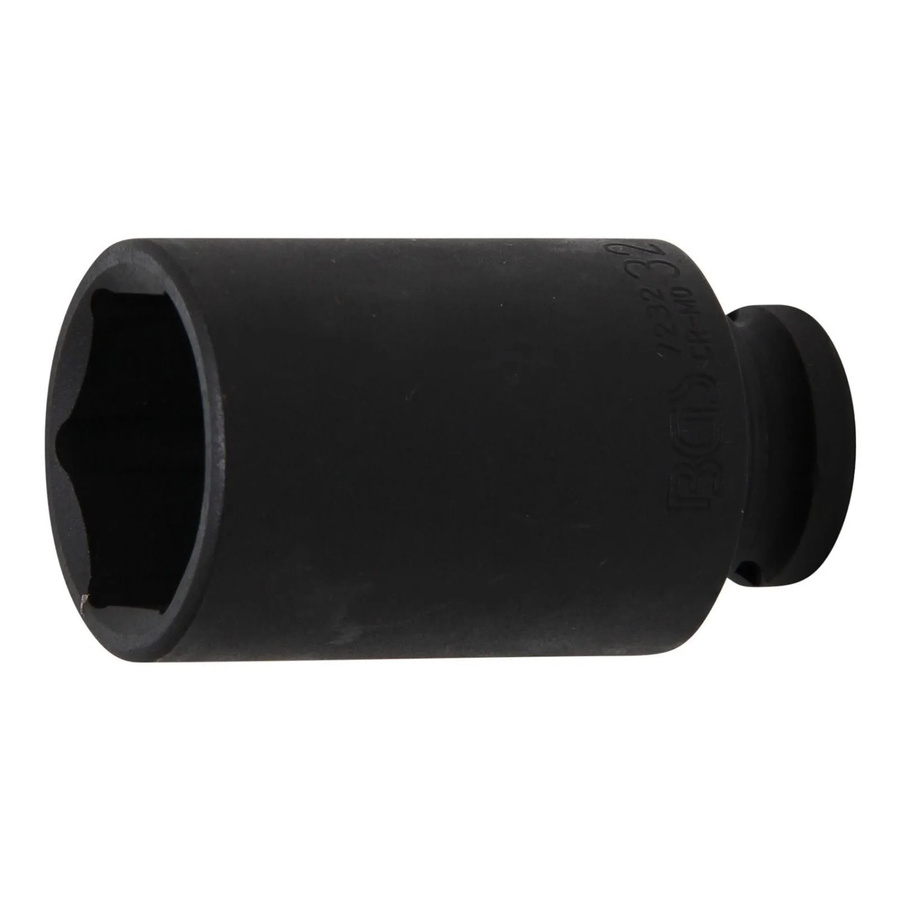 BGS Kraft-Steckschlüssel-Einsatz Sechskant tief 7232, Antrieb 12,5 mm (1/2"), SW 32 mm, schwarz aus Edelstahl - Bild 2