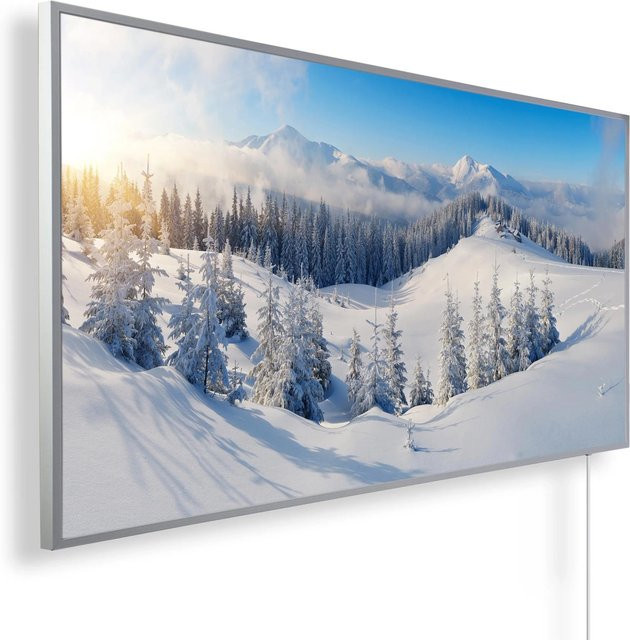 Könighaus Infrarotheizung Panorama-Serie Schneelandschaft, B: 100 cm, H: 60 cm, 600 W, Multicolor - Bild 1