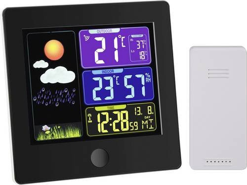 TFA Dostmann SUN Funk-Wetterstation mit 12 bis 24 Stunden Vorhersage in Schwarz - Bild 1