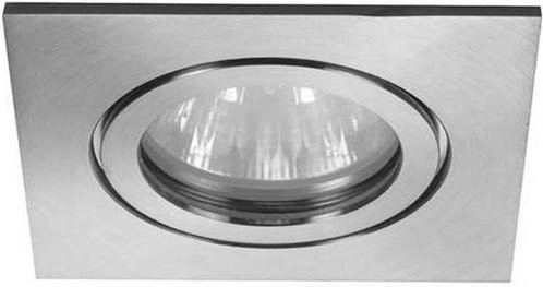 Brumberg Einbauleuchte Halogen in Weiß und Silber mit Glas und Edelstahl, IP54, quadratisch - Bild 1