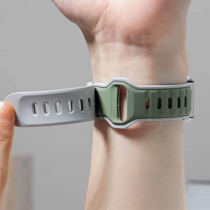 CAOWTAN Uhrenarmband Silikon, zweifarbig, Unisex - Bild 3
