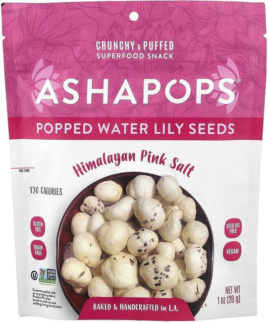 AshaPops Aufgepuffte Seerosenkerne Himalaya-Rosa-Salz 28 g - Bild 1