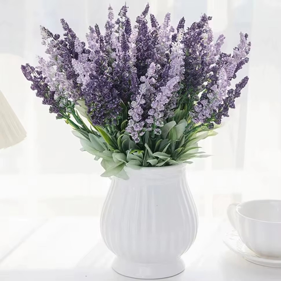 Künstliche Lavendel-Dekoration von XIAOYINMO für Tisch und Garten in Keramik-Optik - Bild 2