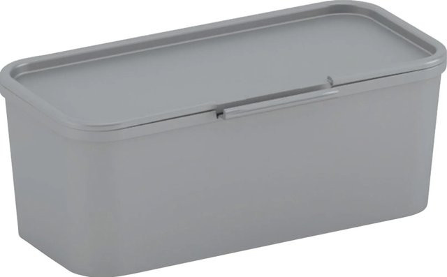 Kis Aufbewahrungsbox Divider Low mit Deckel in Grau - Bild 1