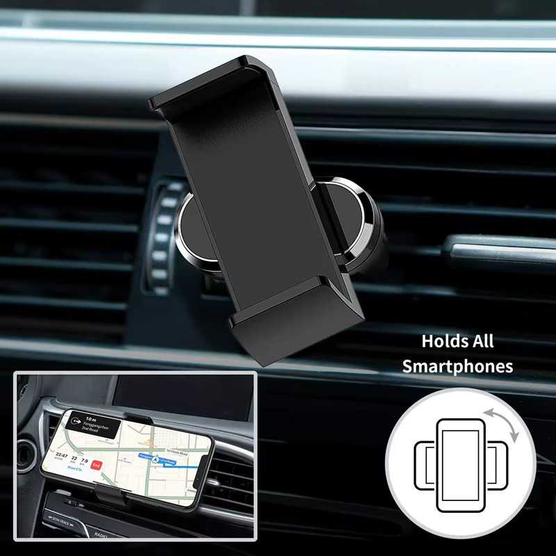 TONGDAYTECH Universal Auto Telefon Halterung für iPhone und Smartphones, Clip für Lüftungsschlitze, Schwarz - Bild 3