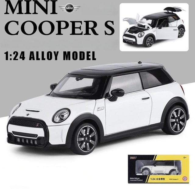 Linyi Toy Car Bmw Mini Cooper Salloy Automodell, 1:24, Druckguss, ab 14 Jahren - Bild 1