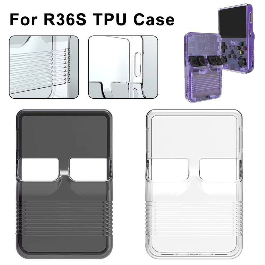 Transparente TPU Schutzhülle für R36S Handheld Retro Spielkonsole - Bild 3
