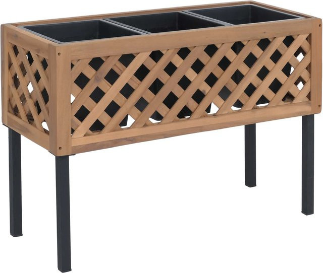 MCW Hochbeet P86 aus Akazie Holz in Hellbraun, B/T/H: 59 x 82 x 32 cm - Bild 1