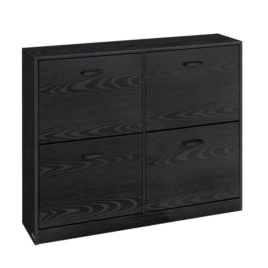 Vasagle Schuhschrank Schwarz B/H/T: 105,5 x 82,7 x 24 cm - Bild 2