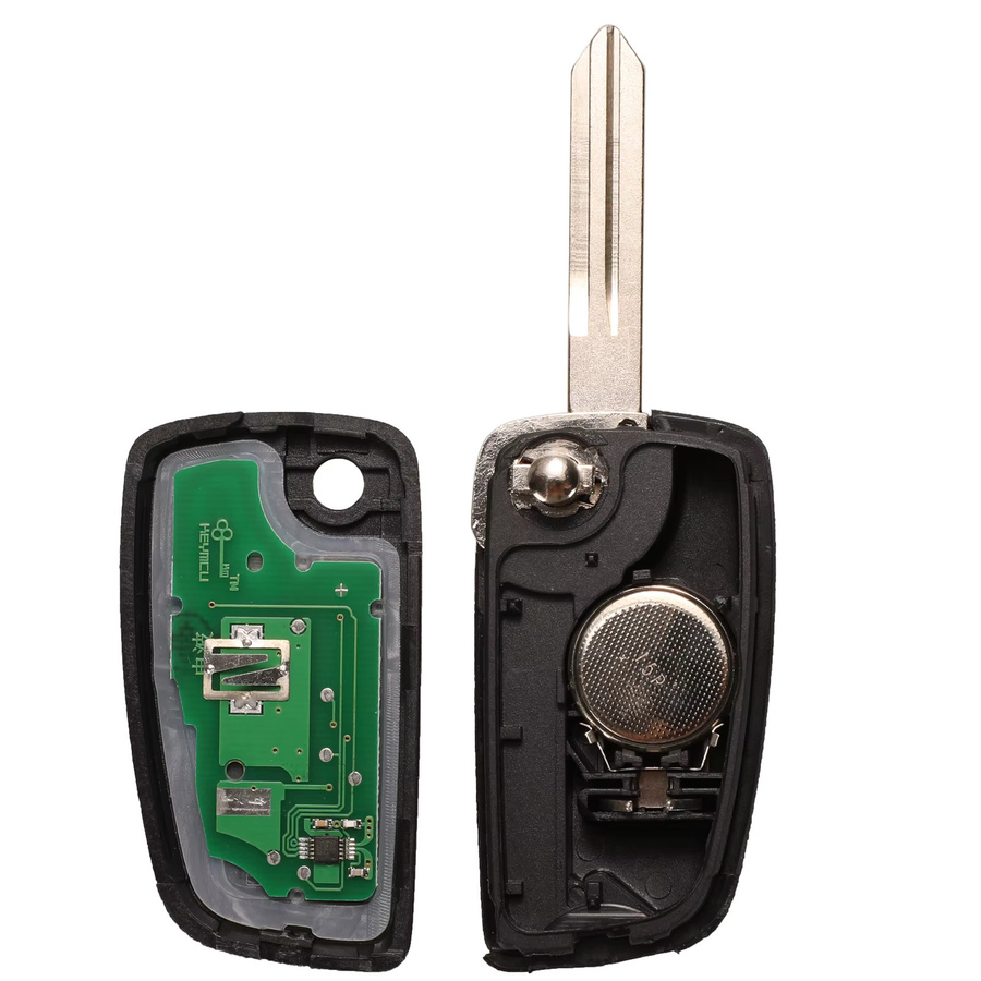 Jingyuqin Flip Fernbedienung Auto Schlüssel mit 4 Tasten in Schwarz für Nissan X-Trail, Tiida, Maxima, Altima, Armada und 350Z (433/315MHz, ID46) - Bild 4