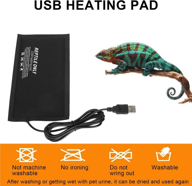 Canaryy USB-Heizmatte für Reptilien in Schwarz - Bild 1