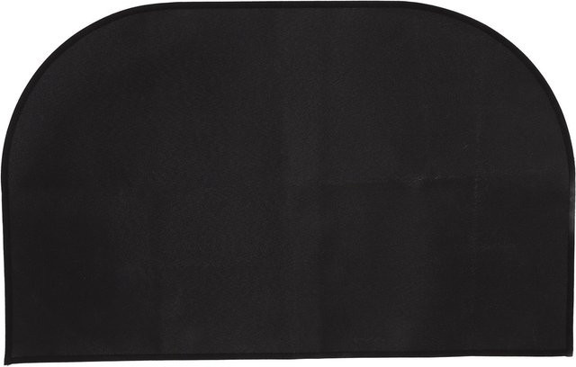 Meterk Halbrunder Glasfaser Teppich Feuerfest und Rutschfest, Farbe: Schwarz, B x T: 80 x 50 cm - Bild 1