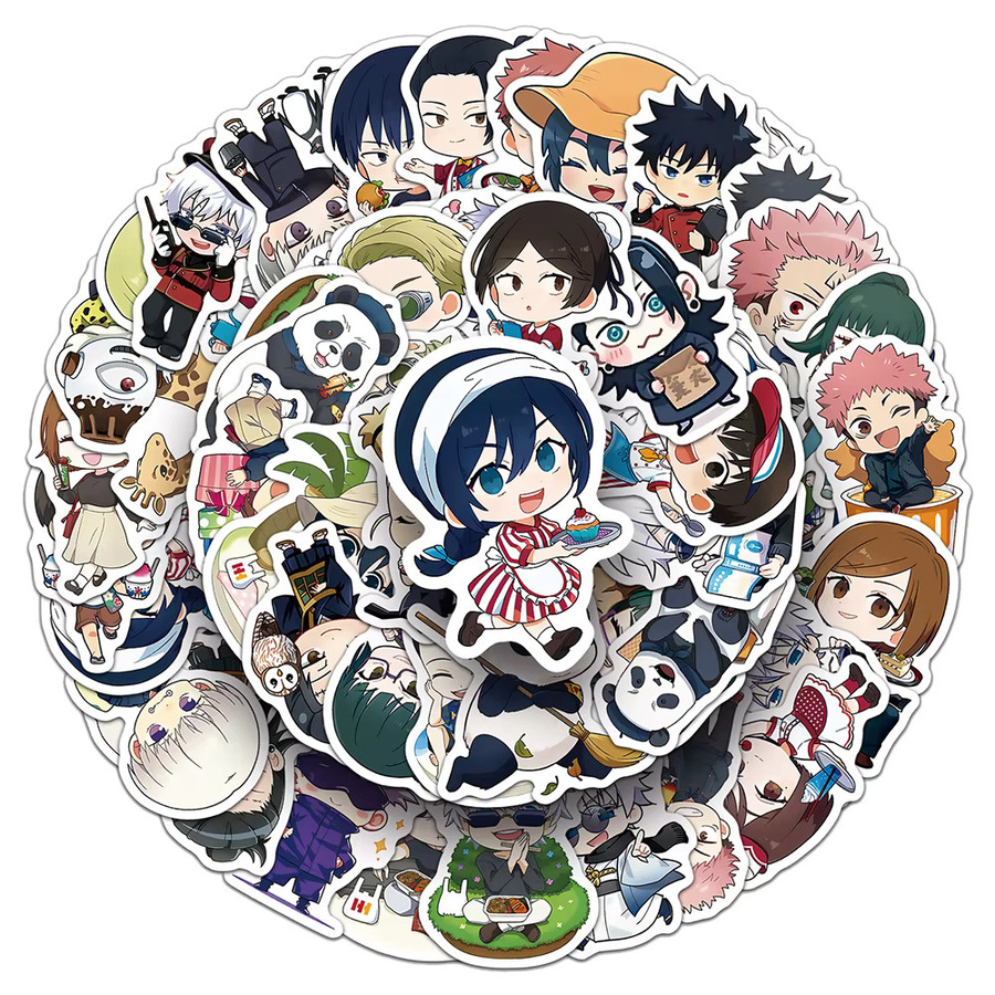 Bandai Jujutsu Kaisen Cartoon Aufkleber, Bunt / Mehrfarbig, Set / Bundle - Bild 2