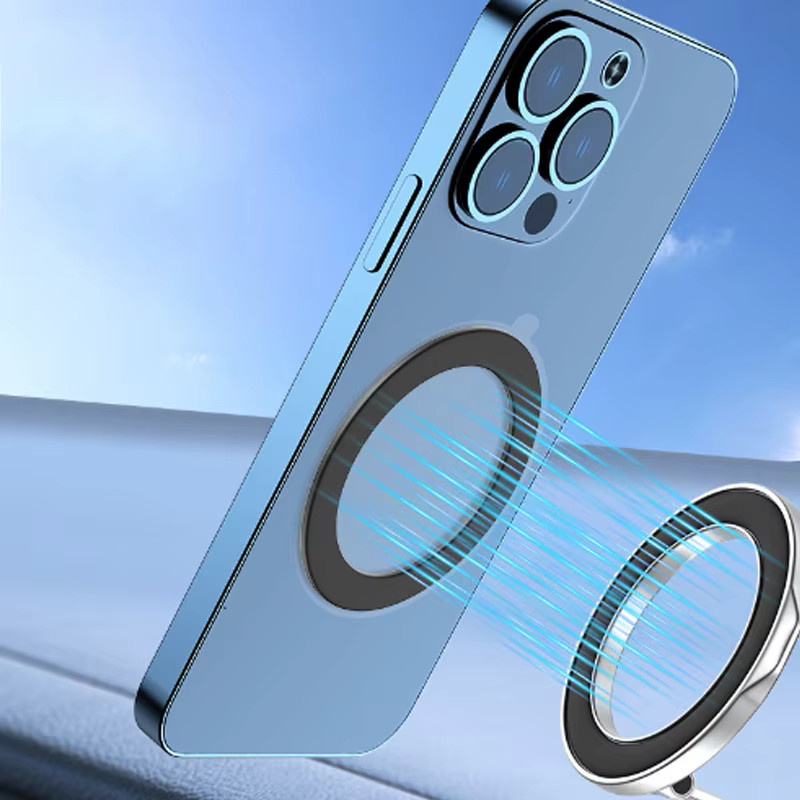 QGhappy Handy-Magnetplatte in Schwarz für MagSafe Wireless Charging und magnetische Ständer als Aufkleber-Patch für iPhone und Samsung - Bild 3