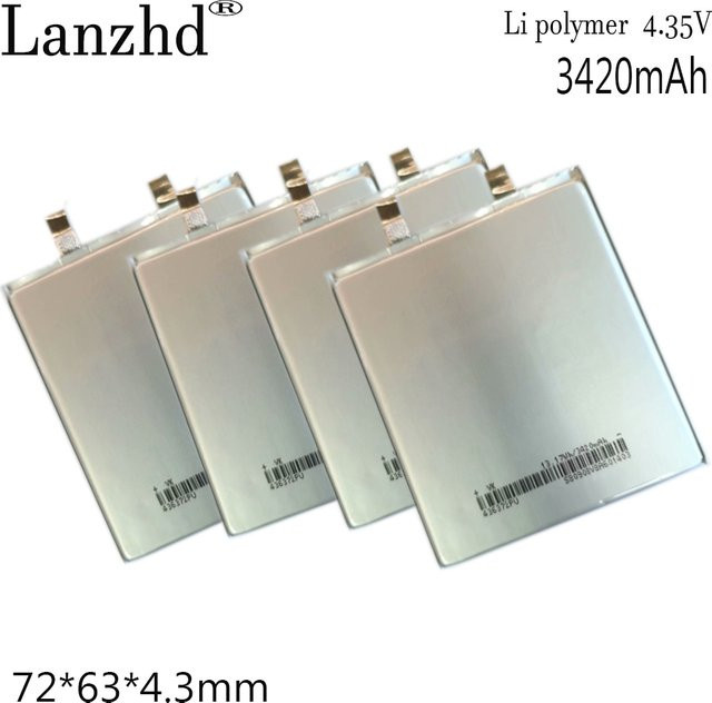 Lanzhd Lithium-Polymer Akku 3,7V 3420mAh in Silber für Solarleuchten und Radios - Bild 1