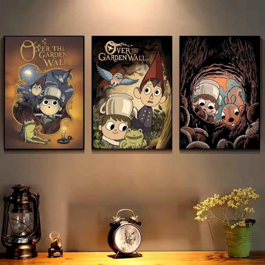 Anime Over the Garden Wall Wandaufkleber aus Papier, Mehrfarbiger Wanddekor für Wohnzimmer und Bar, B/H: 15,0 x 15,0 cm - Bild 3