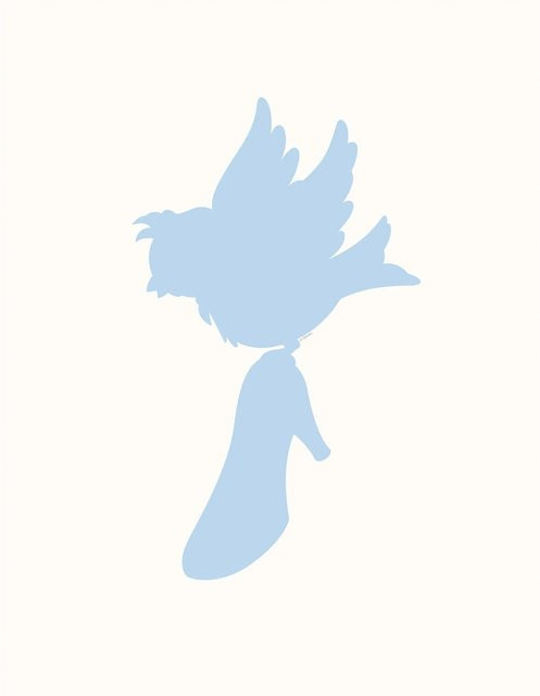 Komar Wandbild Cinderella Bird Paper Poster Breite: 40 cm, Höhe: 50 cm - Bild 1