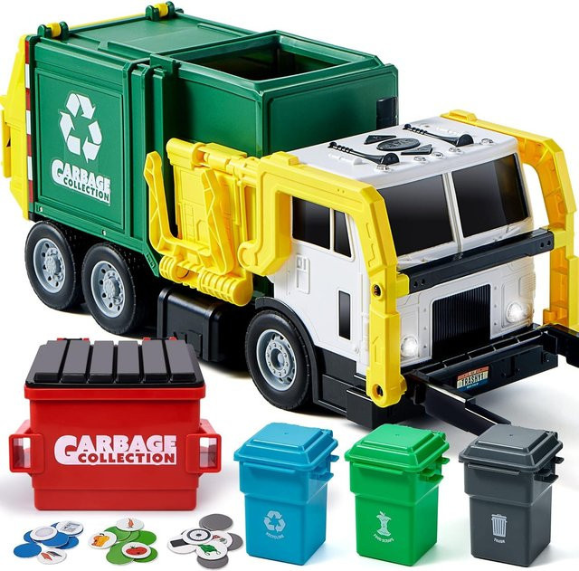 JOYFY Müllwagen-Spielzeugset, mit Müllcontainer, ab 3 Jahren - Bild 1