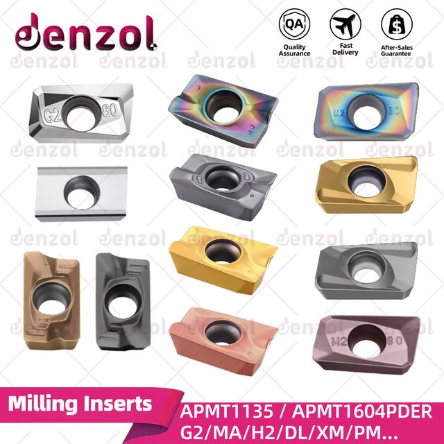 Jenzol Hartmetalleinsätze APMT1604 APMT1135 Fräseinsätze für Aluminium und Edelstahl in Silber - Bild 1