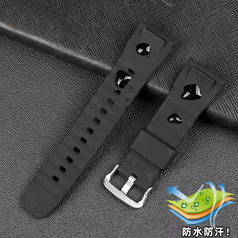 Casio Uhrenarmband Silikon, Schwarz, 24 mm - Bild 3