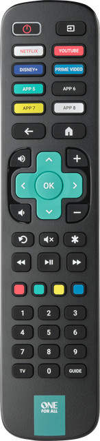 One For All URC4923 FB Roku Ersatzfernbedienung in Schwarz - Bild 1