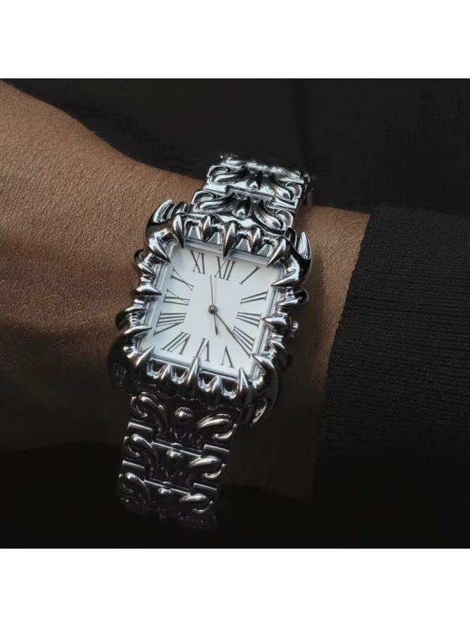 STARPERISH Armbanduhr Quarz, Edelstahl, Silber, Eckig, Herren - Bild 4