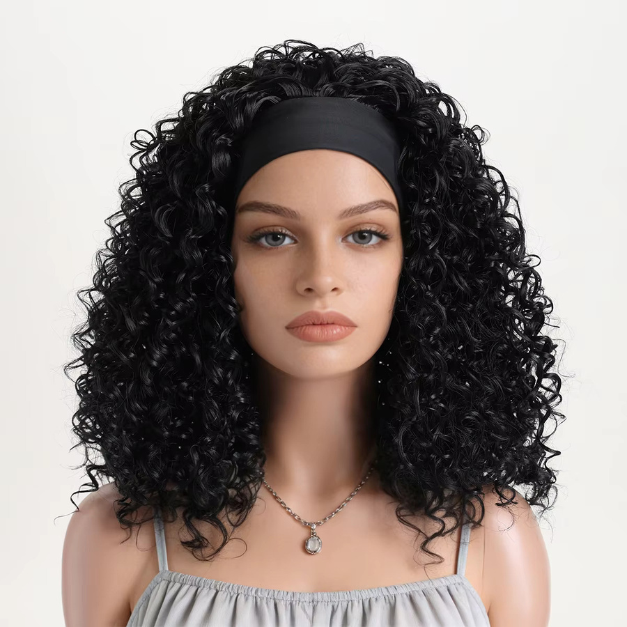 MAISI Synthetische Perücke, lockig, 16 Zoll, Unisex - Bild 5