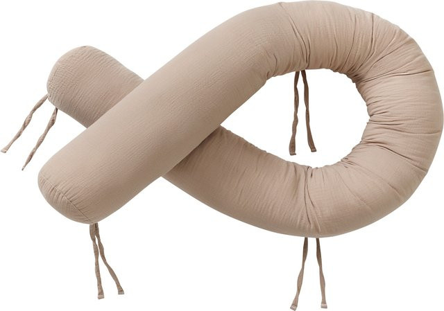 Bornino Home Nestchenschlange aus Musselin in Beige und Braun, Breite: 180 cm, Höhe: 14 cm - Bild 1