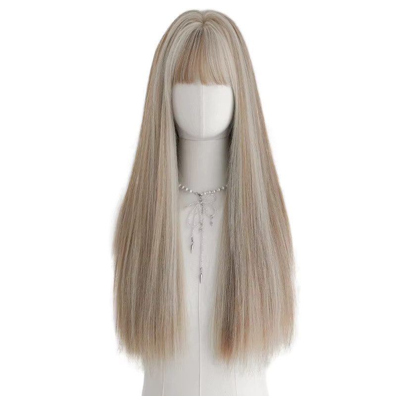 7JHH WIGS Perücke, aschblonde, glatte Haare, Damen - Bild 6